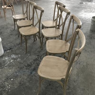 China Color Event Farmhouse Cross Chair Antique X Back Chair Back Chair for sale