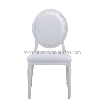 China Hotel Chair Classic White Luxury Wedding Banquet Stackable Louis Chair for sale