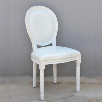 China 2020 White Eventfur Louis Chair Solid Wood Dining Stackable Chair Event Chair for sale