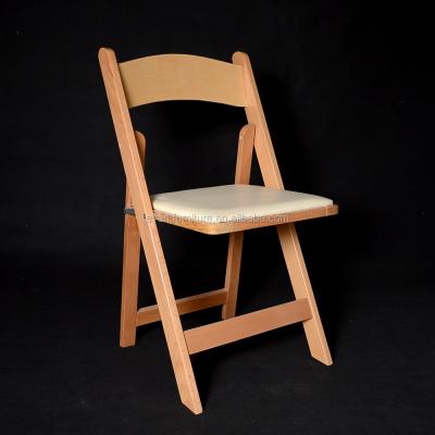 China hotel solid wood wooden folding chair for rental for sale