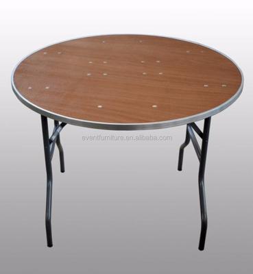 China Qingdao Eventfur Restaurant Wooden Banquet Folding Round Table for sale