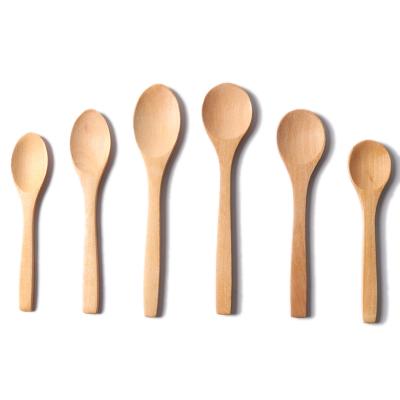 China Viable Manufacturer Wholesale Wooden Spoon Logo Honey Jam Coffee Tea Spoon Custom Made For Kids for sale