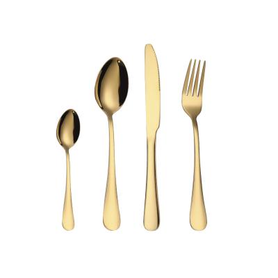 China China Factory Sale Stainless Steel Metal Cutlery Set Restaurant Sustainable Flatware Set for sale