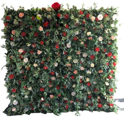 China Wedding Decoration SPR Romantic Wedding Supplies Home Floral Decoration Rose Hydrangea Bouquet Silk Artificial Flower Wall Backdrop for sale