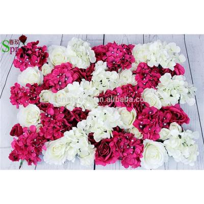 China wedding event stage SPR new fashion artificial flower wall decorations handmade wedding background for wedding event stage or table wholesale for sale