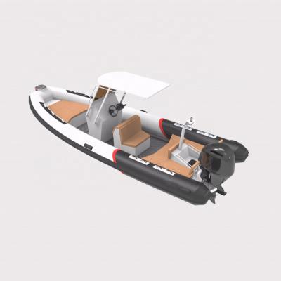 China Dragonbay 21ft RIB Double Hull V PVC/Hypalon Deep 6.4m Aluminum Aluminum Rigid Inflatable Boat for sale