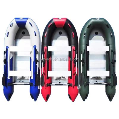 China Fishing and Rowing Hot Sale Inflatable Boat with Outboard Motor Aluminum Row Foldable Inflatable Boat for sale