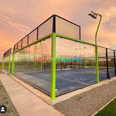 China High Quality Customized Strong 10m*20m Portable Legendsports Glass Padel Court for sale