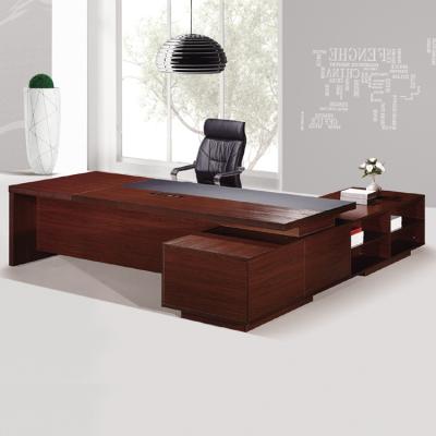 China Design Adjustable Modern Luxury Manager Office Table (Height) Solid Wood Desk For Boss for sale