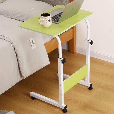 China Small Extendable Laptop Table Bed Computer Desk Durable Movable With Wheel for sale