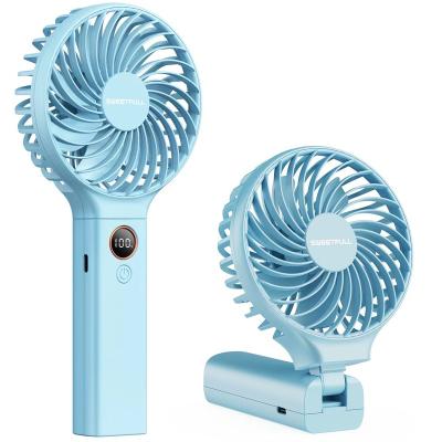 China Portable Long Life Handheld Fan China Manufacturing Popular Color Long Life 3 4000mAh Ultra Mini Hand Held Portable Fan With Refrigeration for sale