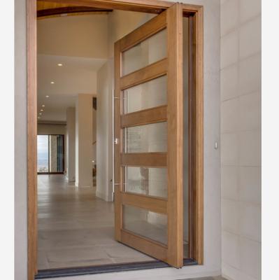 China ABYAT Modern Solid Wood Exterior Half Door Glass Home Depot Door for sale