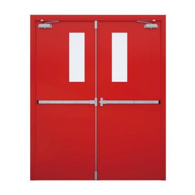 China ABYAT Modern Fireproof Emergency Exit Door Steel Fire Resistance Rated Door With Vision Panel for sale