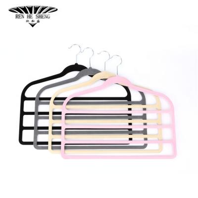 China Eco-friendly Universal Plastic Non-slip Scarfs Jeans Clothes Closet Organizer Pants Towels Pants Hanger for sale