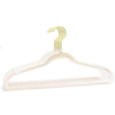 China Transparent Space Saving Non-slip Suit Hangers Space Saving Hangers with Gold Hook for sale