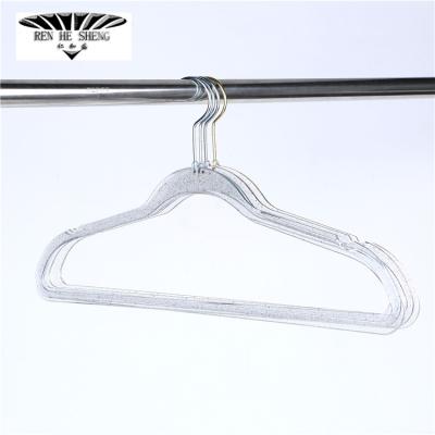 China Others Fashionable Tasteless Transparent Plastic Hanger With Fluorescent Powder Insert for sale