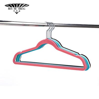 China Non Slip Anti Slip Hangers Space Saving Felt Bracket Hangers For Coat Skirt Shirt Pants for sale