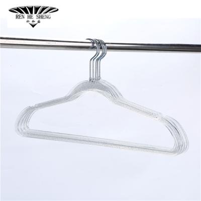 China Other factory strong transparent cheap lightweight plastic pants hanger for jacket suit for sale