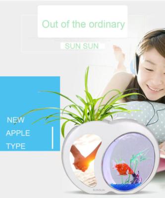 China New Viable Type Aquarium Integration Filter LED Light System Desktop Table Apple Tank for sale