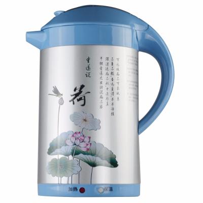 China 360 Degree Rotation Base Double Wall Electric Plastic Water Kettle Household Electric Kettle Hot Preservation Boiler for sale