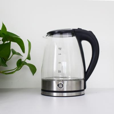 China 360 Degree Hotel Glass Electric Kettle Tea Kettle Glass Electric Home Glass Tea Kettle Low Rotation Home Electric Kettle for sale