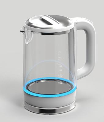 China 360 Degree Home 2.0L Low Rotation Automatic Glass Home Jug Cordless Electric Kettle With Good Quality Glass for sale