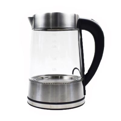 China 360 Degree Base Electric Glass Tea Water Maker Topwit Clear Home Rotating Kitchen LED Light Kettle for sale