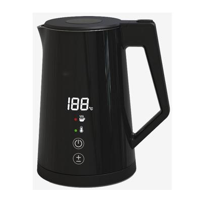 China 360 Degree Base Body Plastic Tea Kettle Production Line Matte Black Rotating Plastic Kettle Manufacturers for sale