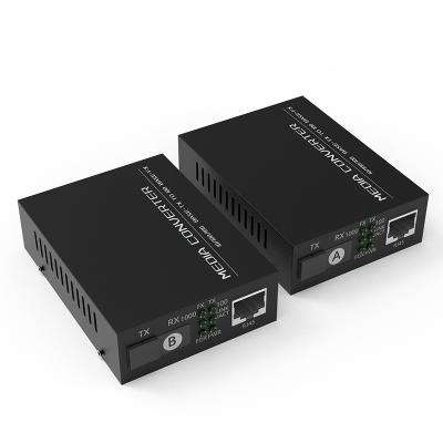 China FTTH FTTxFTTB Network 100 Mbps Port AB Terminal Fiber Optic Media Transceiver Converter 1 Pair 1000Mbps for sale