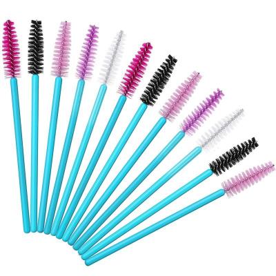 China Beauty Care Make Tools 50pcs/pack nylon lash brush mascara wands disposable mascara brush for eyelash extension for sale