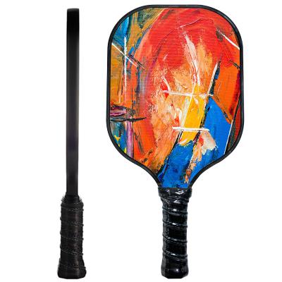 China Feature Multi-Layered Traction And Stability Fiberglass And Graphite Pickleball Paddle Face Honeycomb Core Pickleball Rackets PK-CF-10 for sale