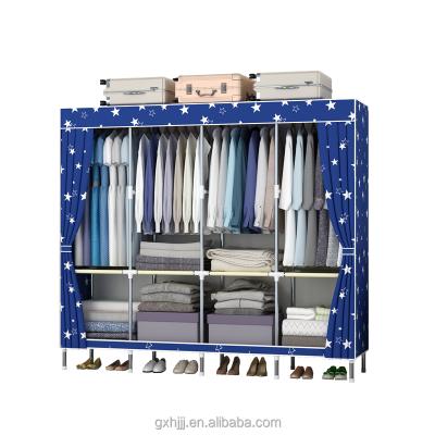 China (Other) Adjustable Modern Plastic Bedroom Wardrobe With Canvas Cover for sale