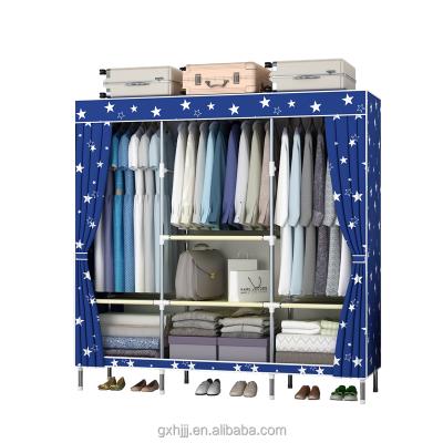 China (Others)Adjustable Metal Wardrobe Bedroom Furniture Fabric Wardrobes Clothes Hanging Portable Closets Cabinet for sale