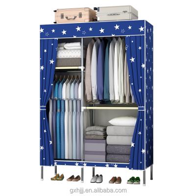 China China Factory Supply Small Size Adjustable Wooden Portable Wardrobe Closet Children's Oxford Cloth Covered Wardrobes (Others) for sale