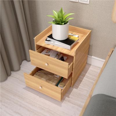 China Fiberboard Convertible Wooden Night Stand Small Bedside Drawer Table DIY Storage Cabinet Fiberboard MDF Nightstand Board Compact Locker for sale