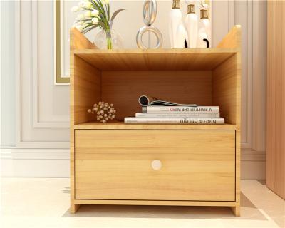 China Wholesale Convertible Factory Cheap MDF Contract Bedroom Storage Organizer Panel Nightstand Nightstand Bedside Drawer Cabinet Rack for sale