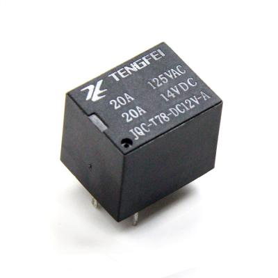 China Factory T78 Seal Type Relay 12V 20A 0.6W 4 Pin Auto Relay For Car for sale