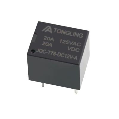 China Sealed TONGLING T78 Automotive Relay 12V 4 Pin 20A 0.6W Mini Relays for sale