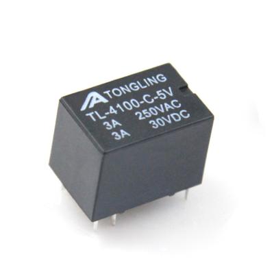 China Sealed TL-4100 - C-5VDC HK4100F SRS 3A 250VAC 6Pins Mini Signal Relay for sale