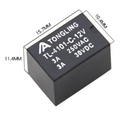 China 4101 946H-1C-12D 12V 5 Pin 3A 250VAC AgNi Gold Plating Contact Mini Sealed Signal Relay for sale