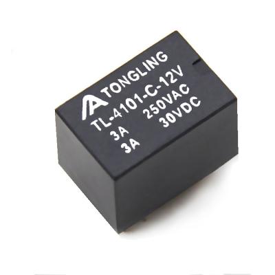 China Sealed 4101 5 Feet 12VDC 3A 250VAC Form C Signal PCB Relay for sale