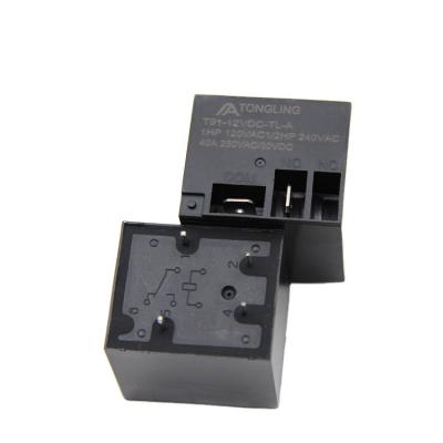 China Tongling Sealed Current Relay T91 12VDC-A 40A Relay 12V 4pins Power Relay for sale