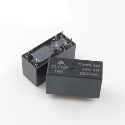 China Silver Alloy TONGLING JQX-115F HF115F Relay 24V DC 8pins 16A 250VAC Load For PCB for sale