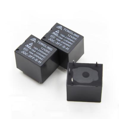 China 10A Sealed Relays 4 Pin 12V 1HS/1ZS PCB JQC-3F Miniature Relay for sale