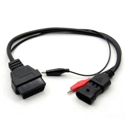 China Obd Cable For Fiat 3 Pin Alfa Lancia To 16 3pin Fiat To J1962f Auto OBD 2 Pin OBD-II Connector Adapter Car Cable Price for sale