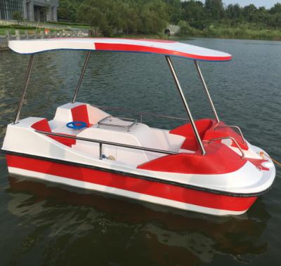 China Most popular fiberglass for 4 person leisure paddle boat water paddle boat for sale