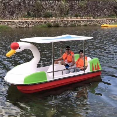 China Factory Wholesale Cheap Fiberglass 4 Seats Electric Swan Electric Boat for sale