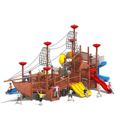 China 2019 New Kaip Quality Plastic Kids Wooden Outdoor Playground Equipment for sale