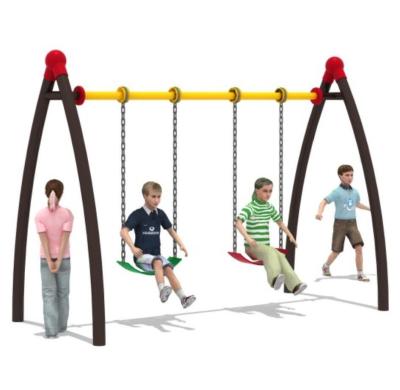 China New Design Mental Swing and Slide Metal Garden Swing Sets for Kids for sale