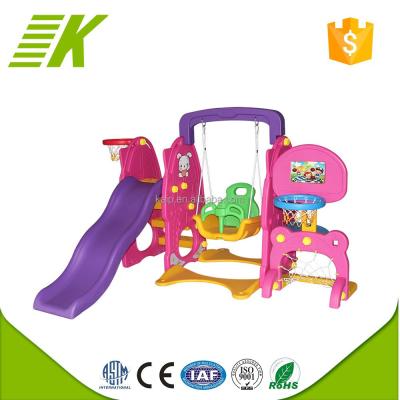 China Plastic Portable Indoor Swing With Slide Plastic Swing And Slide Set for sale